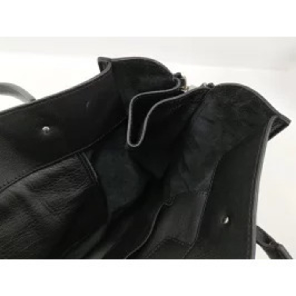BALENCIAGA The Paper Handbag Leather Black - Picture 8 of 9